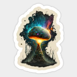 Mushroom And Smoke Sticker